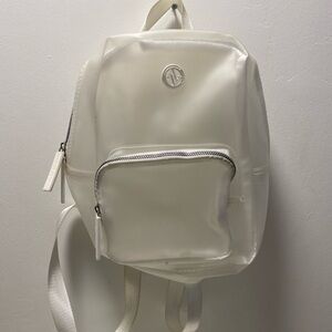 Adrienne Vittadini White Backpack Sleek Design